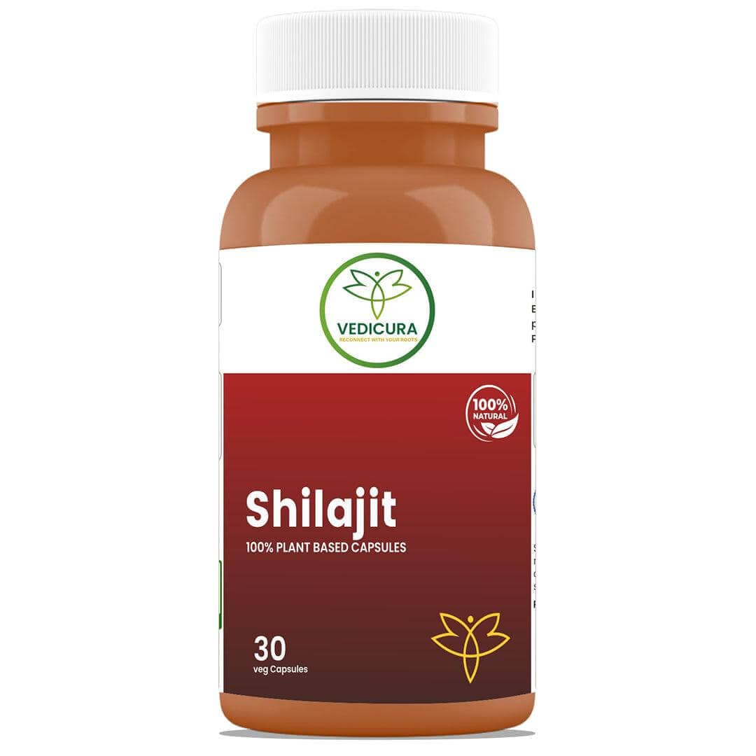 Himalayan Shilajit: Rich in Minerals & Fulvic Acid - For Men & Women - 30 Capsules - VEDICURA