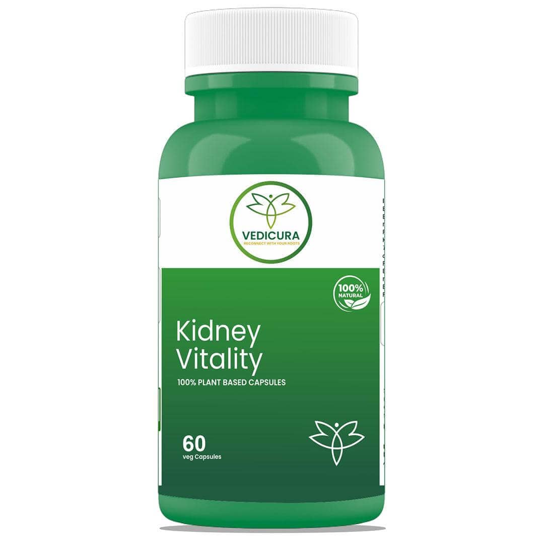 Kidney Vitality: Natural Assistance for Kidney Health and Urinary Wellness - 60 Capsules - VEDICURA